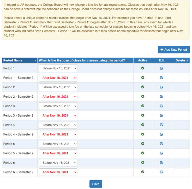 School configures periods